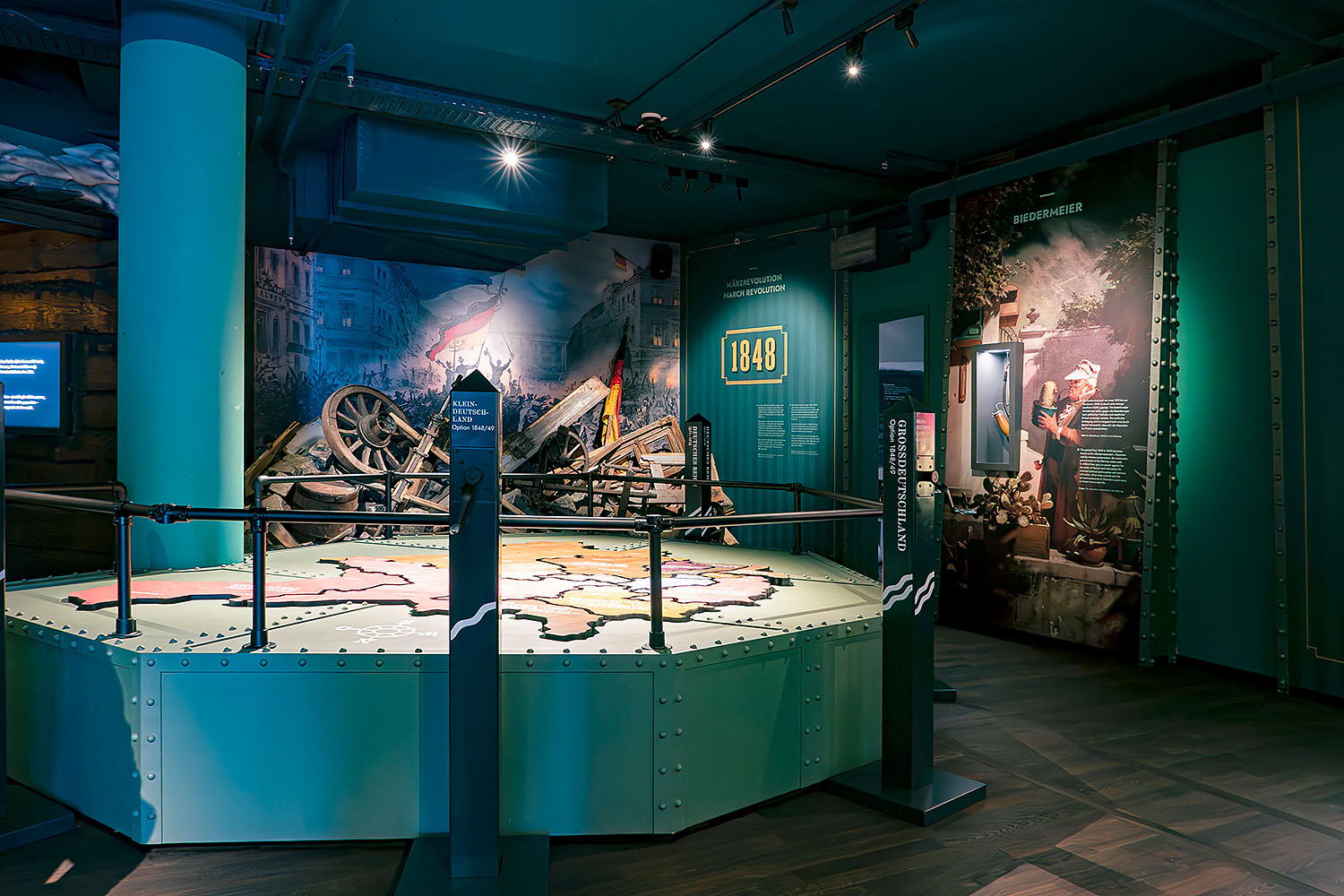 Ausstellungsraum des Deutschlandmuseums: Epoche Deutscher Bund