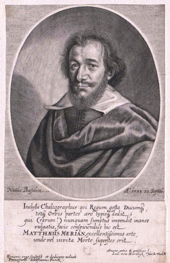 Matthäus Merian Der Mann, der Europa ins Bild setzte Stich von Sebastian Furck, 1651 (Quelle Public domain, via Wikimedia Commons)